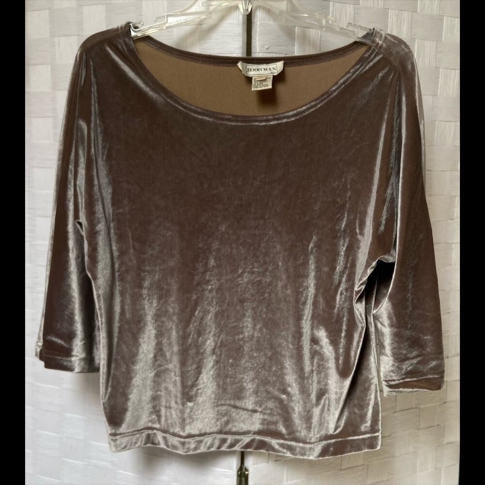 Vintage Jenni Max Velvet Stretch Top Size 14
